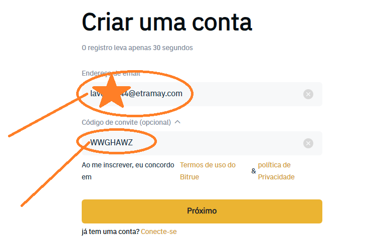 Código de Referência Bitrue