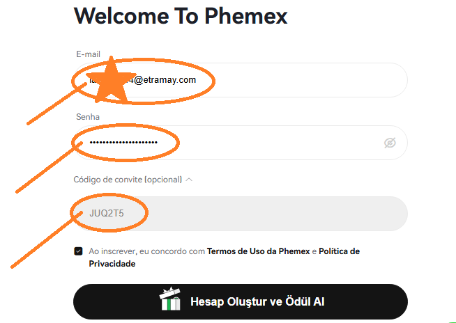 Código de Convite Phemex