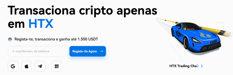 Transaciona cripto apenas em HTX