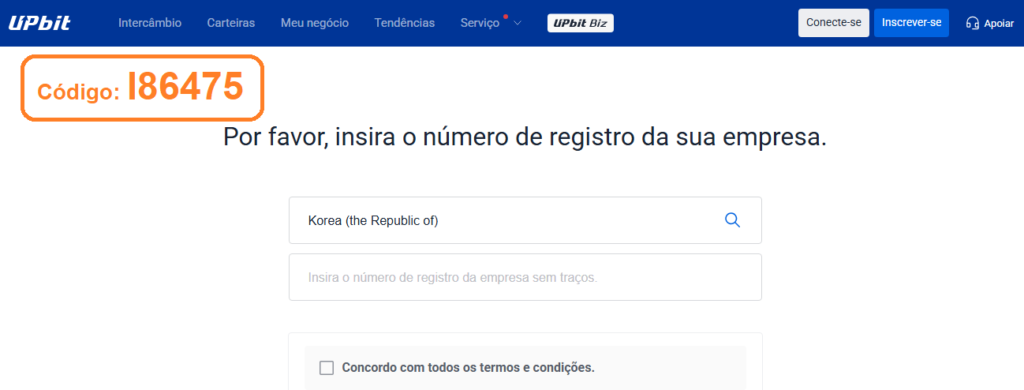Código de Referência Upbit