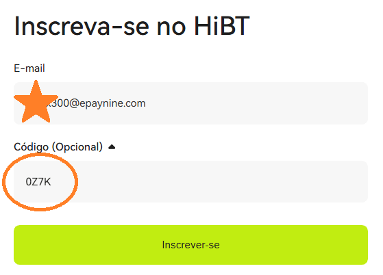 Código de Convite da Hibt